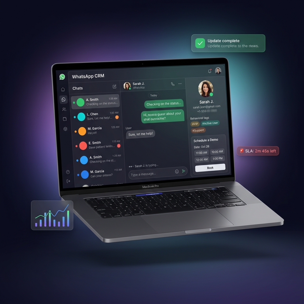 Dashboard Principal del CRM WhatsApp con IA